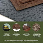 WaterHog Boxwood Front Door Mat Indoor Outdoor Entrance, All-Weather Mats - Image 3
