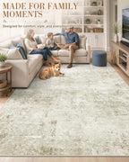 OLANLY 8x10 Washable Area Rug, Soft Non Slip Carpet for Bedroom Living Room - Image 3