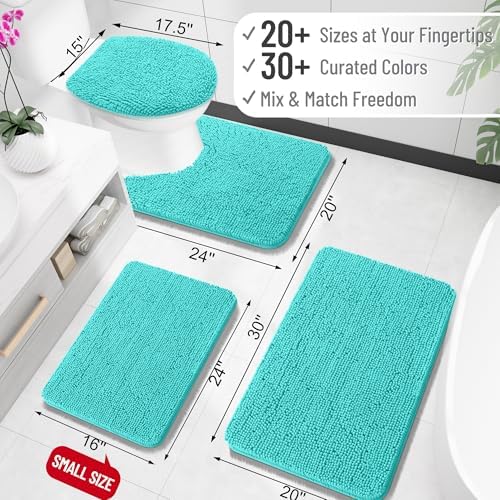 OLANLY Toilet Rugs U-Shaped 24x20, Soft Absorbent Chenille Contour Rugs - Image 2