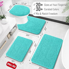 OLANLY Bathroom Runner Rugs 40x24, Extra Soft Absorbent Chenille Bath Rugs - Image 2