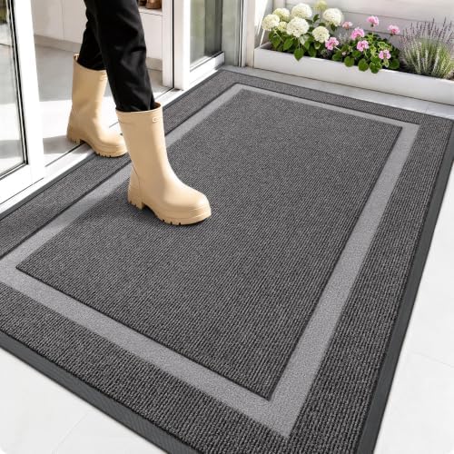 OLANLY Front Door Mat Outside 59x30, All-Season Heavy-Duty Rubber Doormat by OLANLY