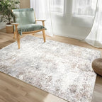 Beige Grey Washable Rugs 4x6 Area Rugs for Living Room,Bedroom,Dining Room - Image 6