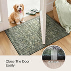 2x4 Area Rugs for Livingroom Entryway Bathroom, Washable Kitchen Mats,Green - Image 5