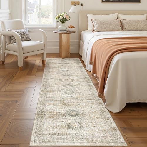 Rug Runners for Hallways Non Slip - 2x8 Runner Rug for Bedroom, Washable Runner with Rubber Backing, Soft Low-Pile Carpet for Kitchen, Laundry, Bathroom (2'x8', Grey/Yellow) - Image 5