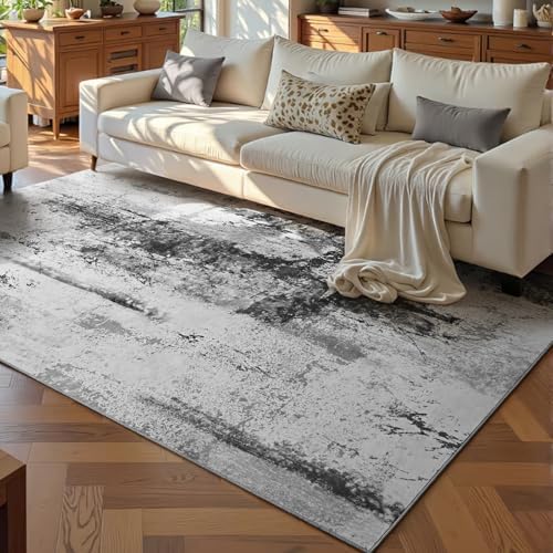 Ompaa Living Room Rug 5x8 Ink Black Area Rug Machine Washable Boho Rug Non Slip Abstract Vintage Indoor Large Rugs for Bedroom, Classroom, College Dorm, Farmhouse, Dining Room, Kids Playroom - Image 2