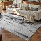 Ompaa Living Room Rug 5x8 Ink Black Area Rug Machine Washable Boho Rug Non Slip Abstract Vintage Indoor Large Rugs for Bedroom, Classroom, College Dorm, Farmhouse, Dining Room, Kids Playroom - Image 2