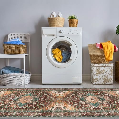 Yamaziot Washable Runner Rug, 2x6 Non-Slip Boho Vintage Hallway Kitchen Rug - Image 6