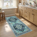 RELEANY Washable Area Rug, Runner 2'6"x5', Teal by RELEANY