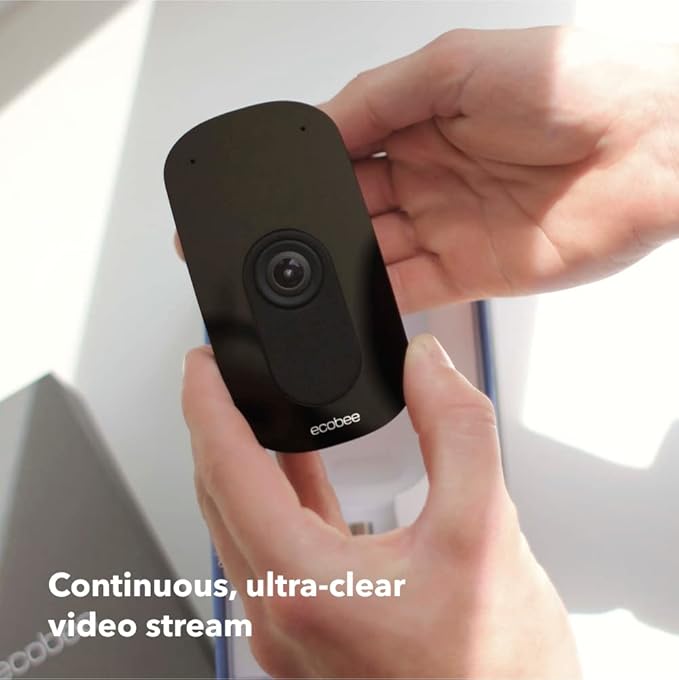 ecobee SmartCamera with Whole Home Sensors Bundle with ecobee Smart Camera Indoor WiFi Security Camera, 2 Pack SmartSensor for Doors & Windows, and ecobee SmartSensor 2 Pack. Smart Home - Compatible with ecobee Smart Thermostats for Home, Wifi Contact ...