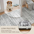 2x6 Runner Rug Non Slip,Washable Hallway Runner Rug,Grey - Image 6