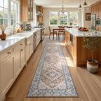 Lofus 2x10 Hallway Kitchen Washable Runner Rug, Entry Long Carpet Brown by Lofus