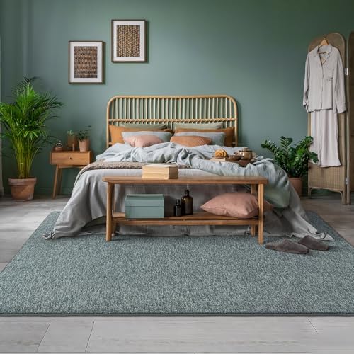 AROGAN 4x6 Area Rugs for Living Room Non Slip Bedroom Rug, Grey & Green - Image 4