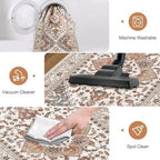 Yamaziot Washable Runner Rug, 2x10 Non-Slip Boho Hallway Kitchen Rug - Image 4
