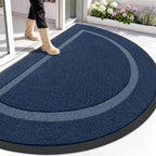 OLANLY Half Circle Front Door Mat Outside 71x47 All-Season Rubber Doormat by OLANLY