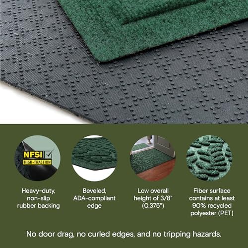 WaterHog Boxwood Front Door Mat Indoor Outdoor Entrance, All-Weather Mats - Image 4