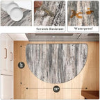 KIMODE Anti Fatigue Kitchen Mats, Black and Grey Half Moon Kitchen Rug - Image 5