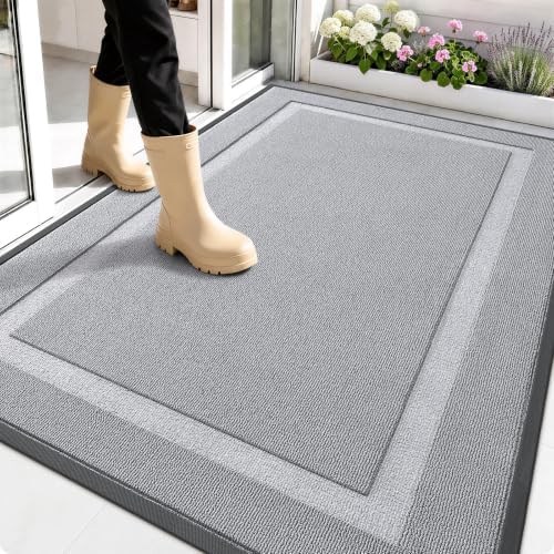 OLANLY Front Door Mat Outside 59x34, All-Season Heavy-Duty Rubber Doormat by OLANLY