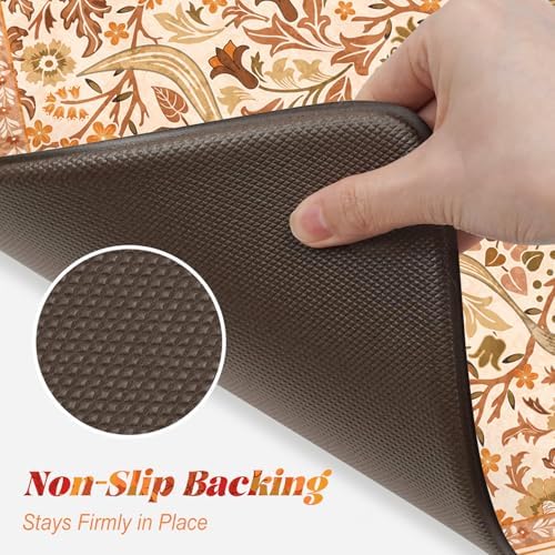 Collive Fall Kitchen Rugs Sets of 2 Non Slip Washable, 20"x47"+20"x32" - Image 4