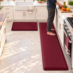 TranquilRelax 4/5 Inch Cushioned Anti Fatigue Kitchen Mats, Burgundy by Unknown