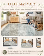OLANLY 8x10 Washable Area Rug, Soft Non Slip Carpet for Bedroom Living Room - Image 2