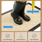 GORILLA GRIP WeatherMAX Door Mat, Indoor Outdoor Use, 35x23, Latte Modern - Image 5