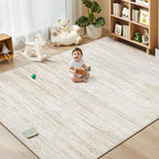 Area Rug 8x10 Living Room Rugs: Washable Modern Rug Large Non-Slip Soft Rugs Stain Resistant Printed Rug Indoor Carpet for Bedroom Kitchen Dining Room Nursery Playroom Home(Beige, 8'x10') - Image 3