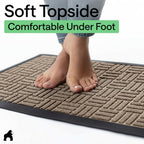 GORILLA GRIP WeatherMAX Door Mat, Indoor Outdoor Use, 29x17, Beige Maze - Image 7
