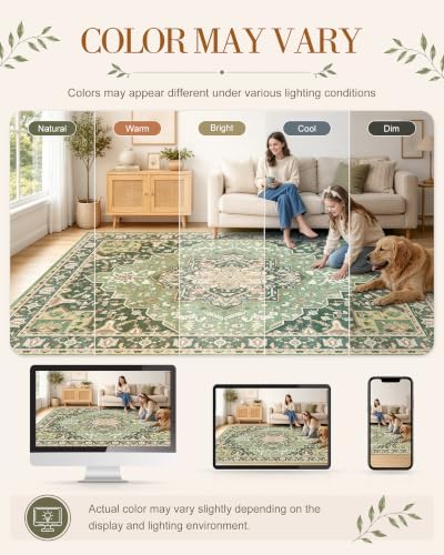 OLANLY 2x4 Washable Accent Rug Non Slip Carpet for Entryway Kitchen Bedside - Image 2