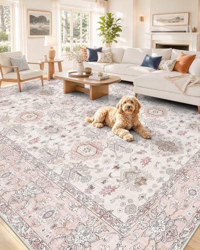 OLANLY 8x10 Washable Area Rug, Soft Non Slip Carpet for Bedroom Living Room by OLANLY