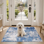 RELEANY Washable 2'x3' Abstract Area Rug for Living Room Blue Gray - Image 2