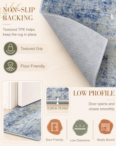 OLANLY 4x6 Washable Area Rug, Soft Non Slip Carpet for Bedroom Living Room - Image 7