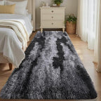Noahas 2x8 Black Fluffy Soft Runner Rug Non-Slip for Bedroom Dorm Hallway by ModernHomeDecor