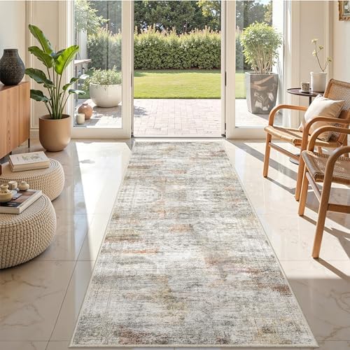 2'6 x 8' Runner Rug Non Slip,Washable Kitchen Rugs,Green - Image 5