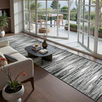 2x12 Runner Rug Non Slip,Washable Hallway Runner Rug,Black - Image 4