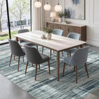 5x7 Area Rug for Living Room, Abstract Washable Non-Slip Rugs, Slate Grey - Image 3