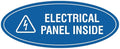 Signs ByLITA Oval Electrical Panel Inside Sign (Blue) - Medium 2 Pack