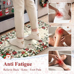 KIMODE Christmas Decor Kitchen Mats Cushioned Anti Fatigue,Beige Decoration - Image 3
