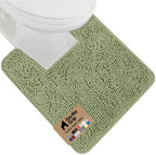 GORILLA GRIP Chenille Bath Rug Mat for Square Toilet Base, 24x19 Sage by GorillaGrip