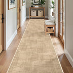 2x10 Runner Rug Non Slip,Washable Hallway Runner Rug,Brown by Restydon