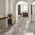 Hallway Washable Runner Rug - 2'6x14 Kitchen Rugs Entryway Rug Runner Vintage Soft Floor Mat Non Slip Indoor Farmhouse Carpet for Bathroom Living Room Bedroom (2'6''x14', Brick) by HYHAOYUNLAI