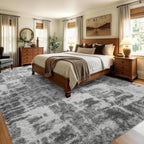8x10 Extra Large Grey Fluffy Soft Area Rug Non-Slip for Living Room Bedroom - Image 4