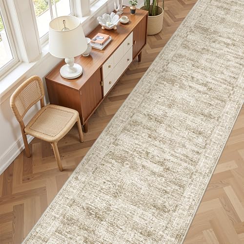 3x16 Runner Rug Non Slip,Washable Hallway Runner Rug,Brown - Image 5