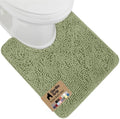 GORILLA GRIP Chenille Bath Rug Mat for Oval Toilet Base, 24x19 Sage by GorillaGrip