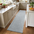 2x6 Light Grey Solid Runner Rug Washable Non-Slip for Kitchen Hallway by Unknown