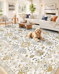 OLANLY 8x10 Washable Area Rug, Soft Non Slip Carpet for Bedroom Living Room by OLANLY