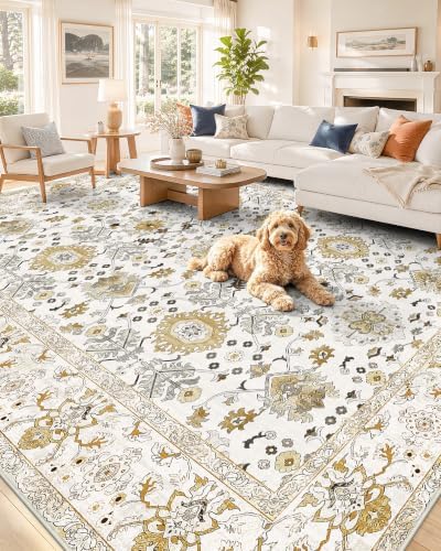 OLANLY 8x10 Washable Area Rug, Soft Non Slip Carpet for Bedroom Living Room by OLANLY