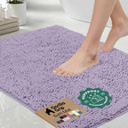 GORILLA GRIP Bath Rug Mat for Bathroom, Absorbent Chenille, 36x24 Purple by GorillaGrip