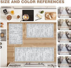 Kitchen Rugs Sets of 3, 2x3 2x4 2x5 Rug Runner,Grey - Image 2
