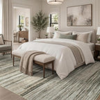 Lofus 8x10 Area Rug for Living Room, Abstract Washable Non-Slip Rugs, Taupe - Image 2
