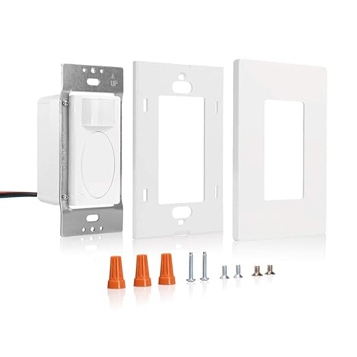 RAYZEEK 3 in 1 Motion Sensor Switch with Occupancy Sensor/Vacancy Sensor/Normal On-Off Switch Options,PIR Motion Activated Wall Sensor Switch for Indoor,PC Fireproof(10A, Ground Wire Version)